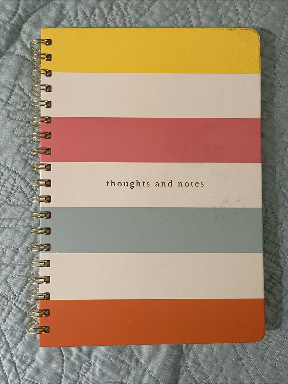 Threshold Thought and Notes Spiral - Yellow, Pink, Blue, Orange Stripes 2